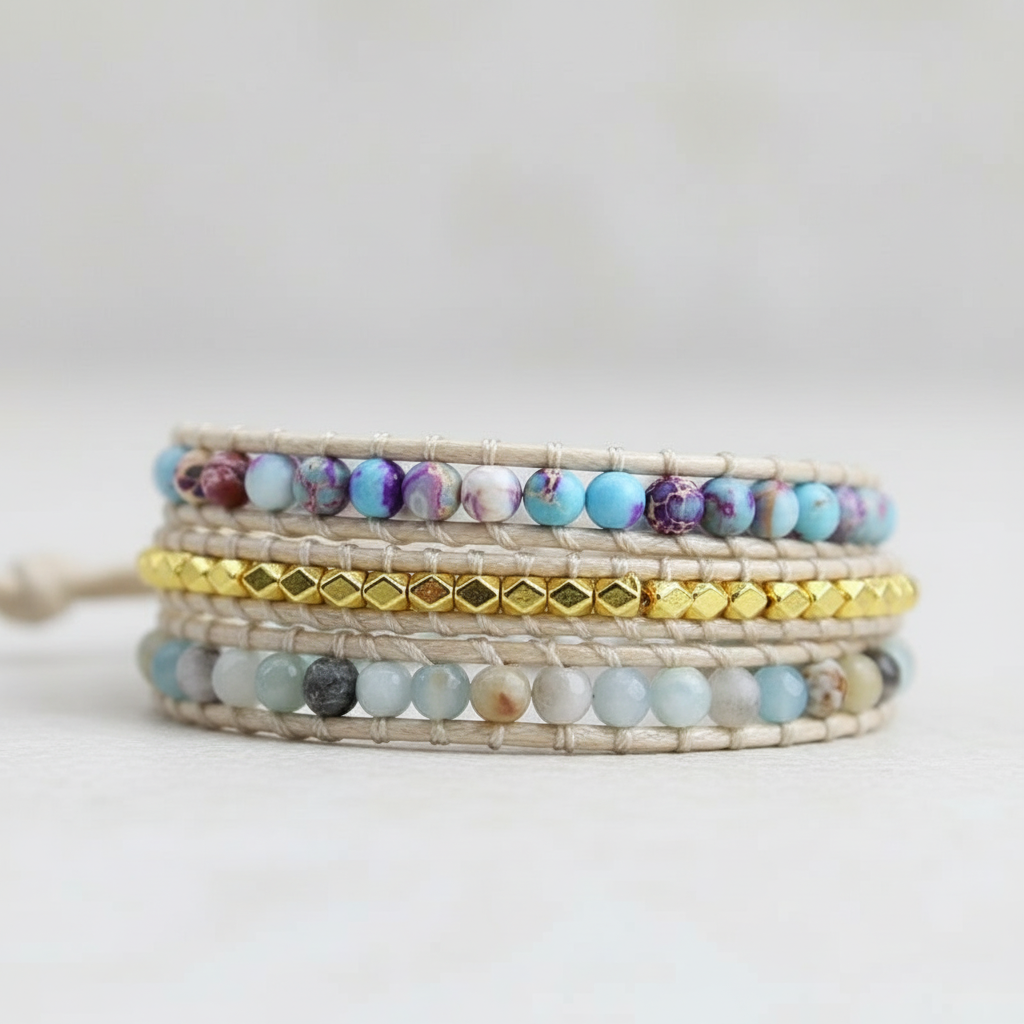 Handgefertigtes Wickelarmband - ChakraWrap 