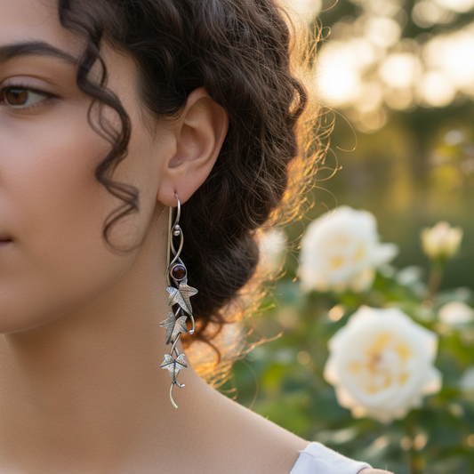 Hängende Ohrringe - LeafShimmer 