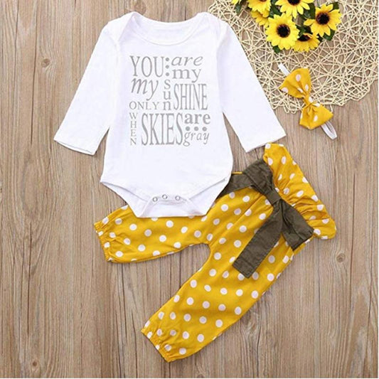 Baby-Outfit mit Spruch & Rüschenhose – HerbstzauberSet