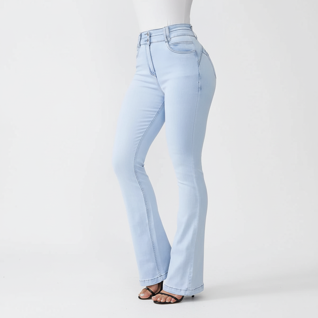 Hoch Geschnittene Stretchjeans - Elisa