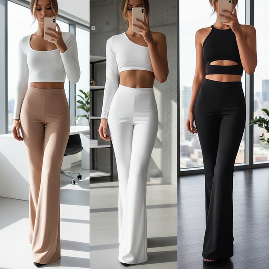 Hoch Taillierte Flared-Hose - Annika