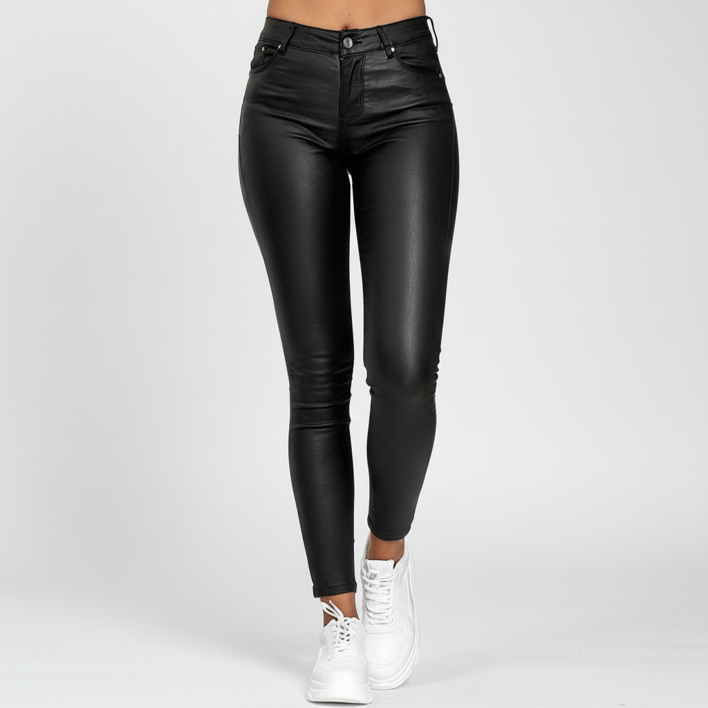 Hochtaillierte Lederhose - Emilia