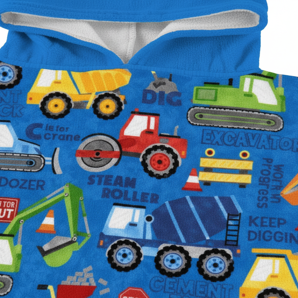 Hooded Kinderponcho - ConstructionHoodie