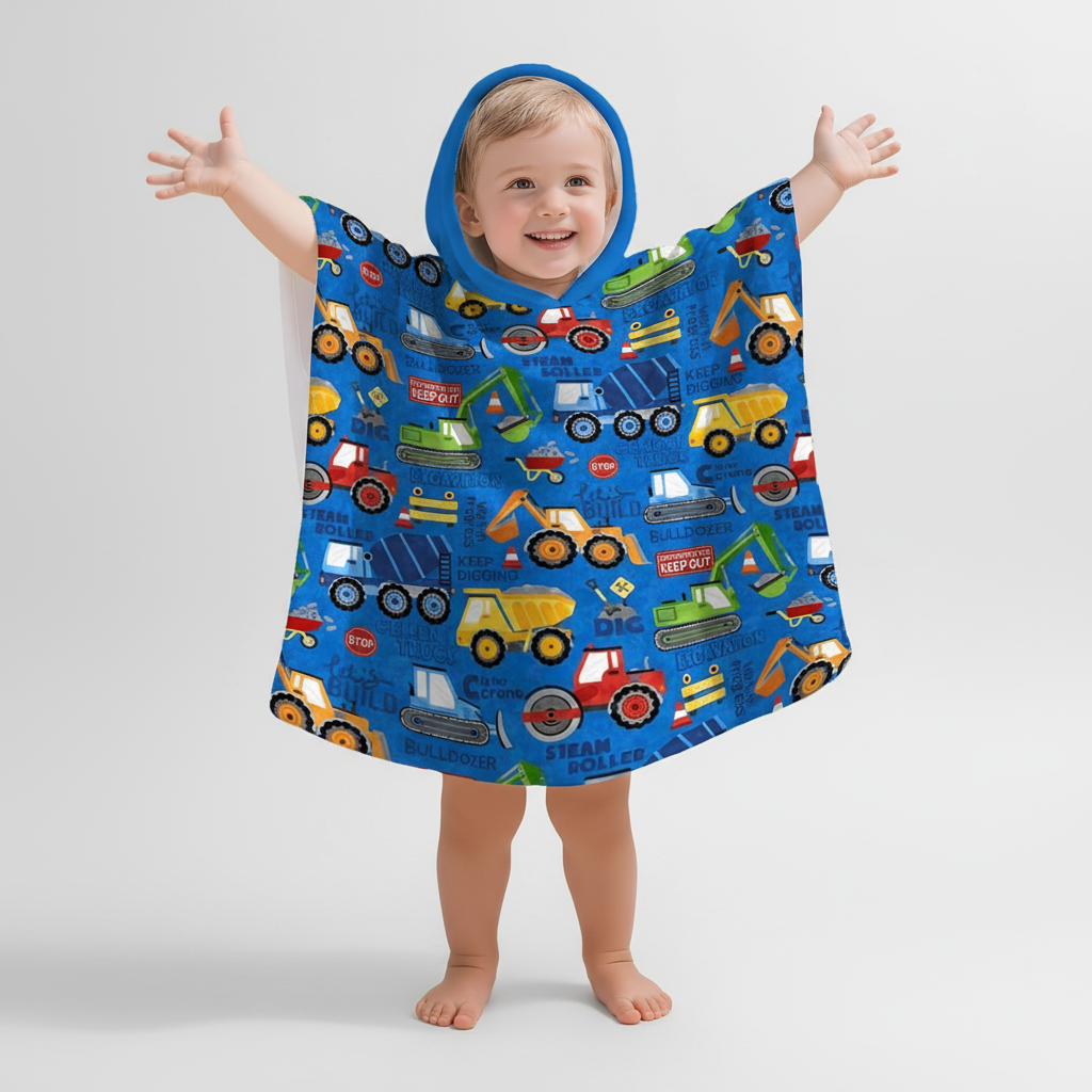 Hooded Kinderponcho - ConstructionHoodie