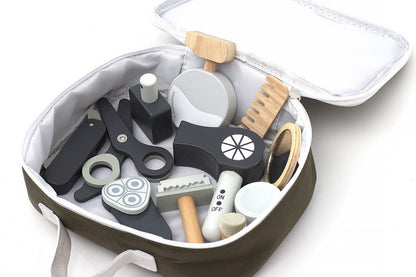 Friseurspielzeug aus Holz mit Gürteltasche für Kinder – Schnittprofi