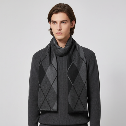 Kariertes Herrenschal Kaschmir Mischgewebe - HeatLoom