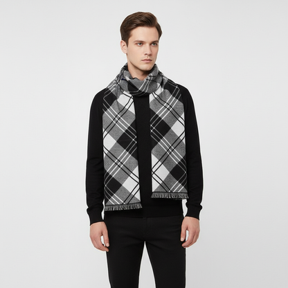 Kariertes Herrenschal Kaschmir Mischgewebe - HeatLoom