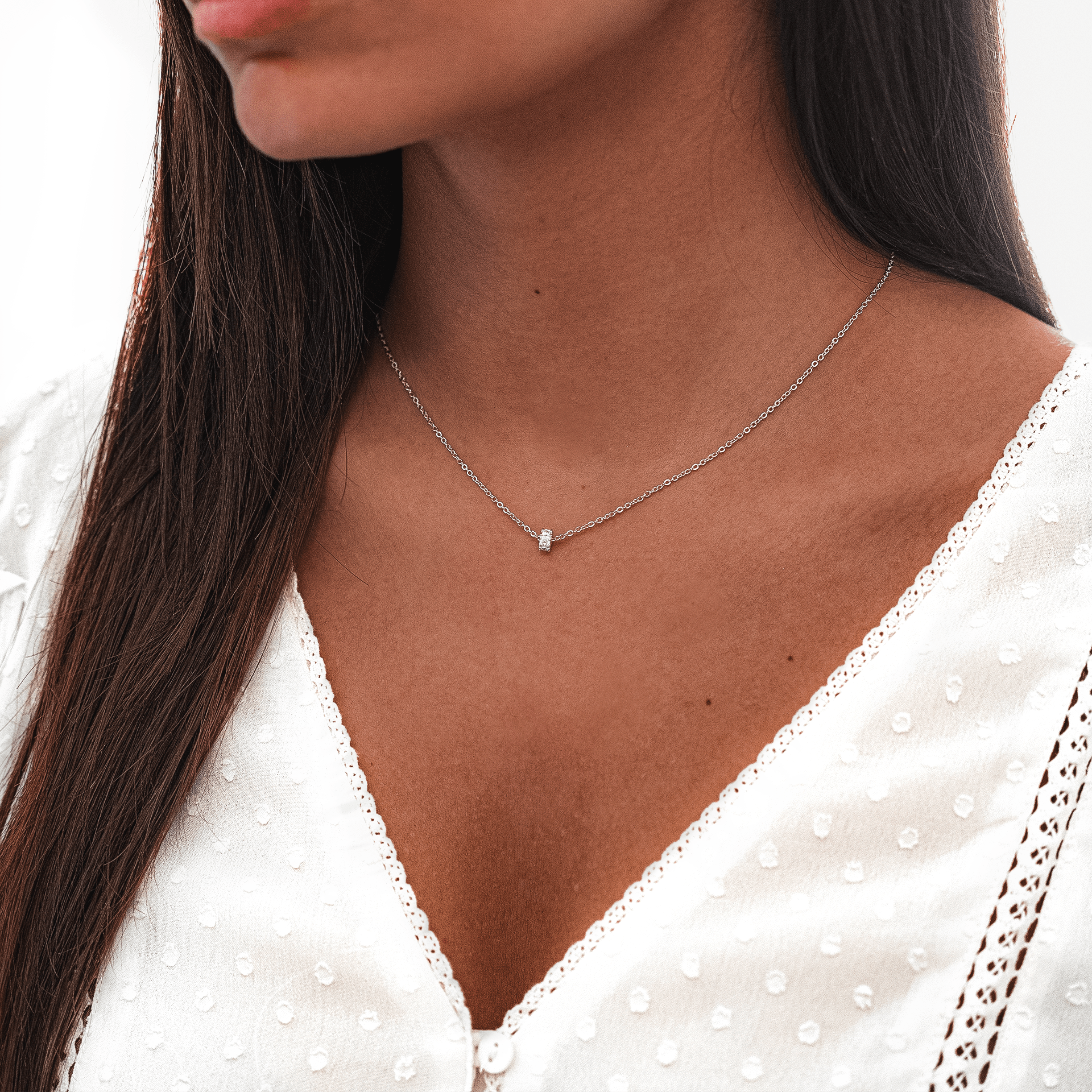 Kette Mit Zirkonia-Anhänger - GlimmerCircle 