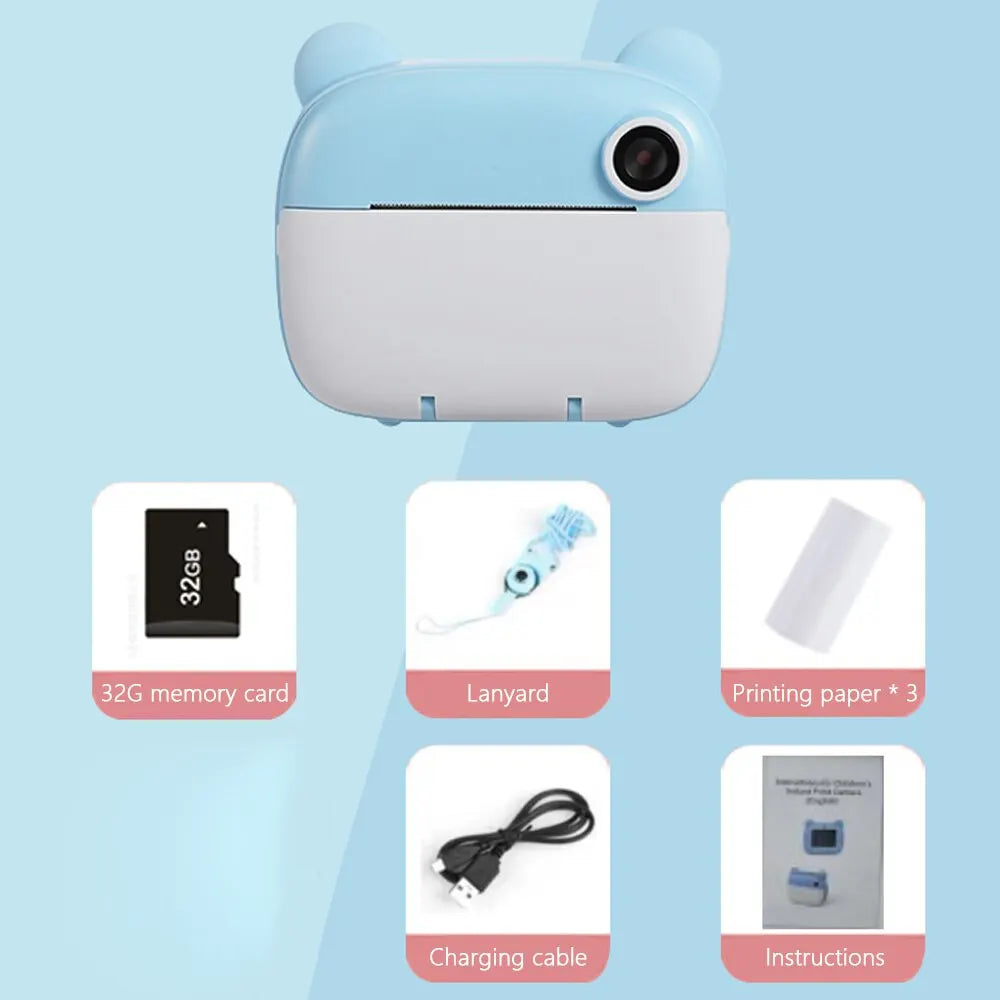 Kinder Sofortbildkamera mit Druckfunktion – FotoSpaß Mini