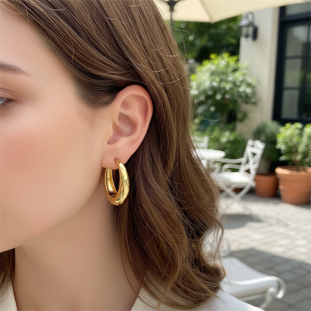 Klassische Goldohrringe - GleamRings 