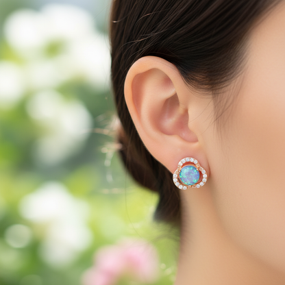 Kleeblatt-Ohrringe Aus Opal - LuckStone 