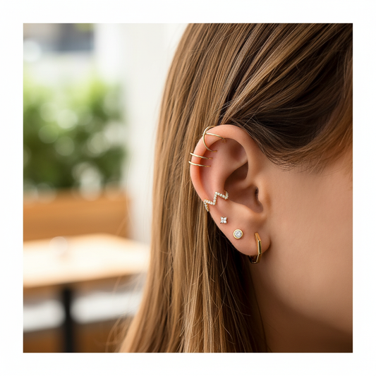 Kompakte Hoop Ohrringe - Shimmerhoop 