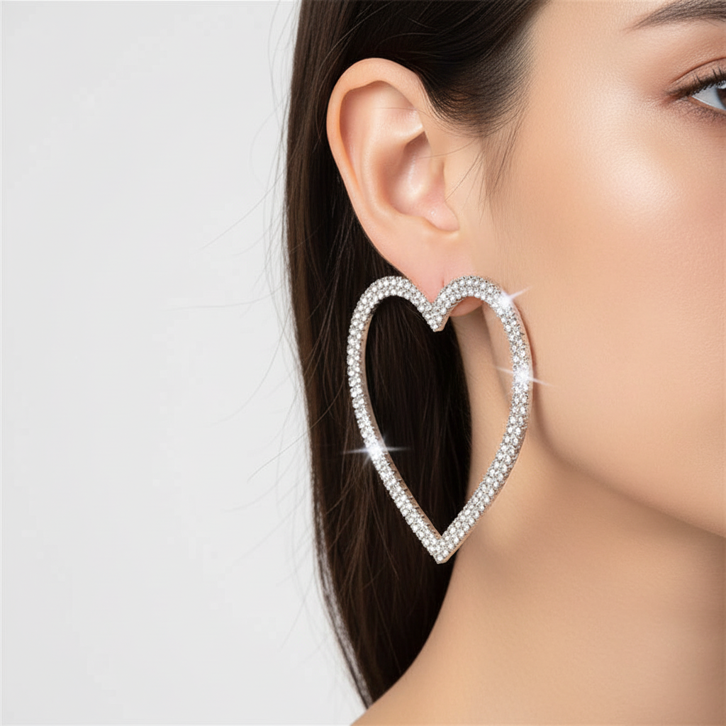 Kristallohrringe In Herzform - HeartSparkle 