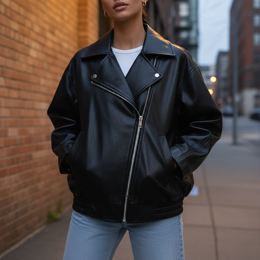 Kunstleder Motorradjacke - Stella