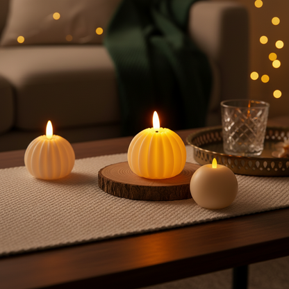 LED Dekokerze Kugelform - WarmAura