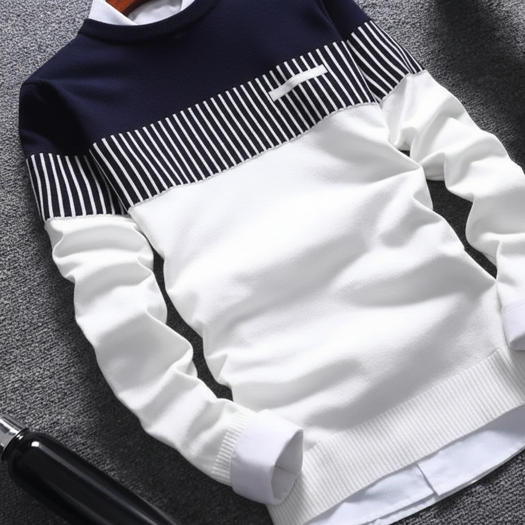 Lange Ärmel Pullover - StripeMix