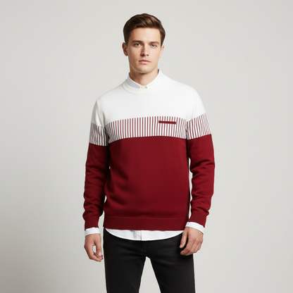 Lange Ärmel Pullover - StripeMix