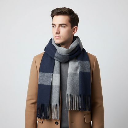 Langer Kaschmirschal Mit Fransen - Cashmora