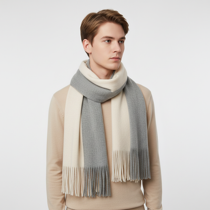 Langer Kaschmirschal Mit Fransen - Cashmora