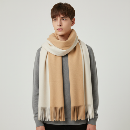 Langer Kaschmirschal Mit Fransen - Cashmora