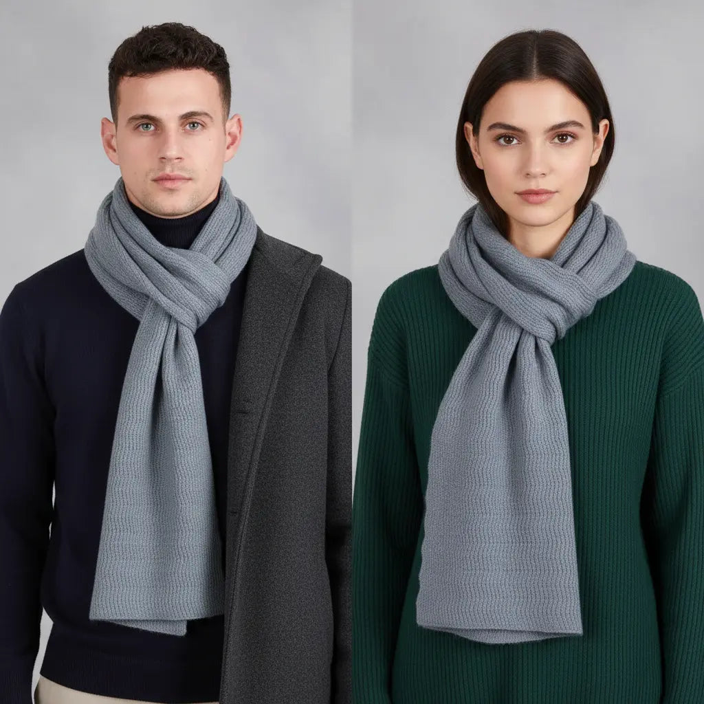 Langer Gestrickter Unisex Schal - CashmiLux