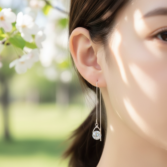 Leichte Silberohrringe - TeardropShine 