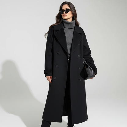 Maxi Mantel Mit Taillengürtel - Faye