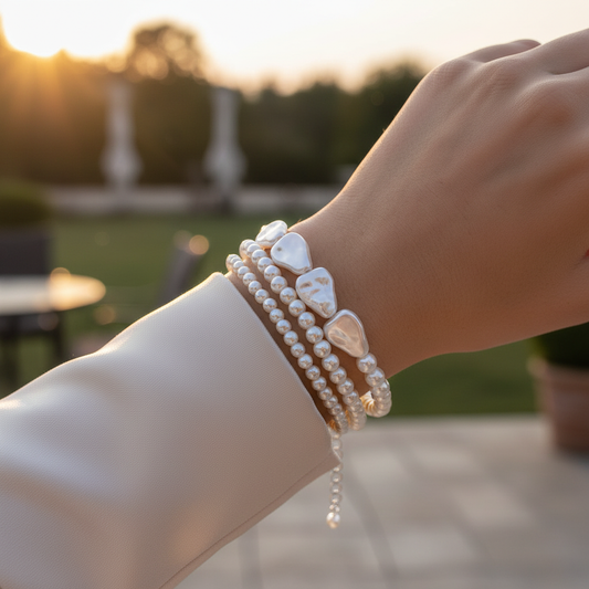 Mehrschichtiges Perlenarmband - DreamShimmer 