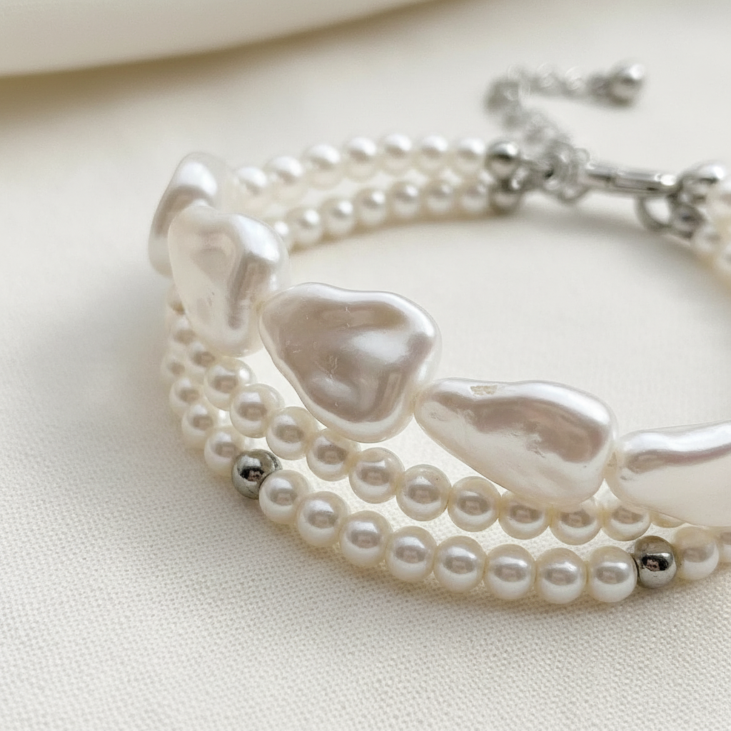 Mehrschichtiges Perlenarmband - DreamShimmer 