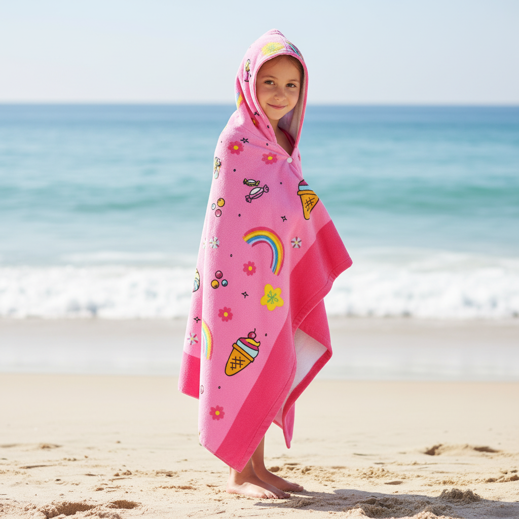Moderne Cartoon-Stickerei - KidTowel