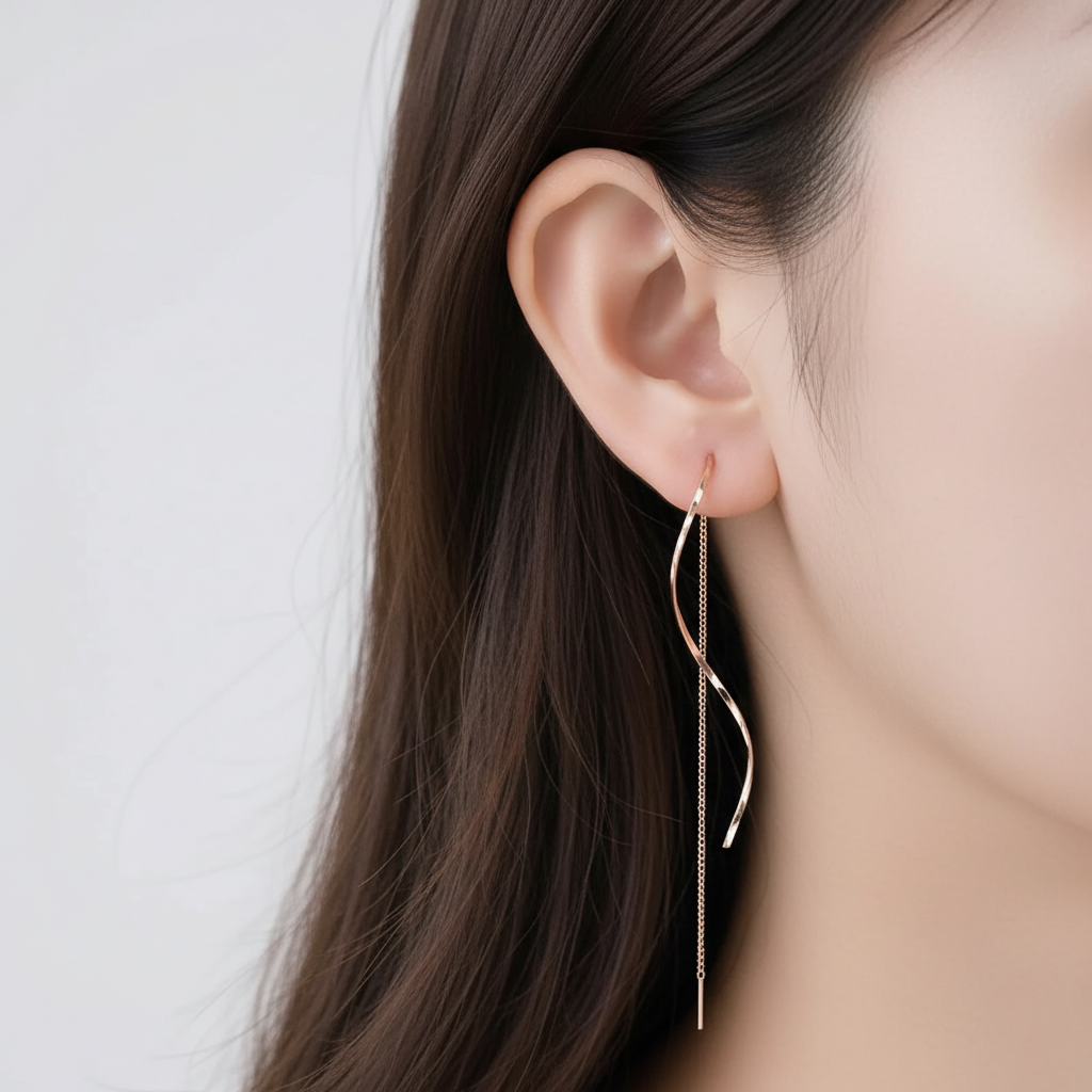 Moderne Ohrstecker - LongWaves 