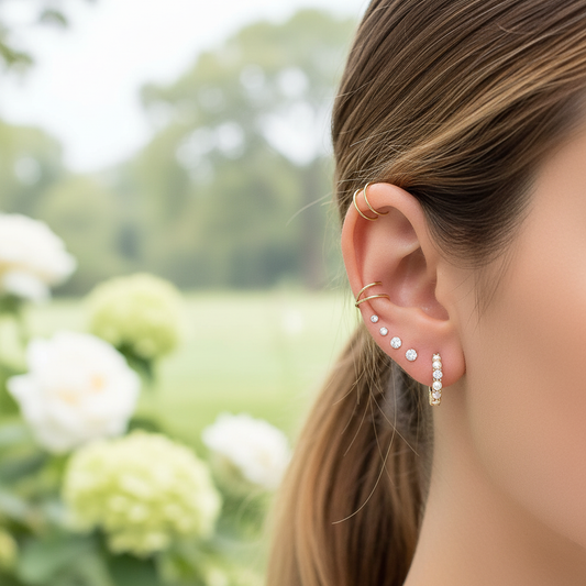 Moderne Zirkonia-Ohrringe - GlitzRing 