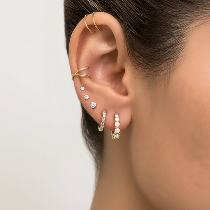 Moderne Zirkonia-Ohrringe - GlitzRing 