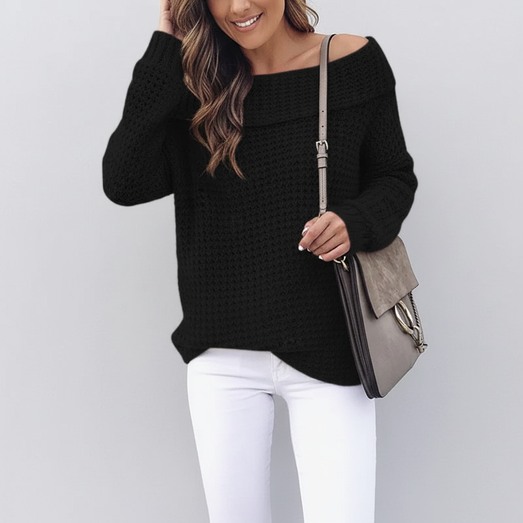 Off-Shoulder Strickpullover - Alicia