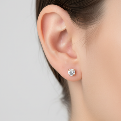 Ohrstecker Aus Titanstahl - ZirconiaPearl 