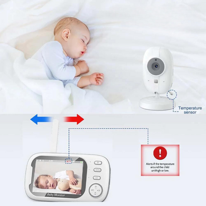 Babyüberwachung mit Nachtsicht und 2-Wege-Audio – Inklusive Temperaturanzeige