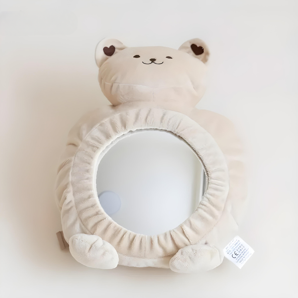Rücksitz-Spiegel mit Bärenmotiv für Babys – Sicherer Blick nach hinten