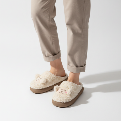 Plüschige Hausschuhe Mit Plateausohle - PlushWalk