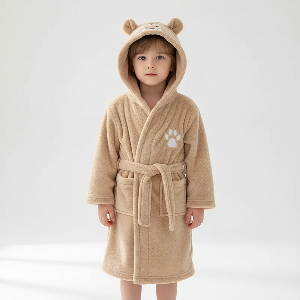 Plüschiger Kindermorgenmantel - CozyWrap