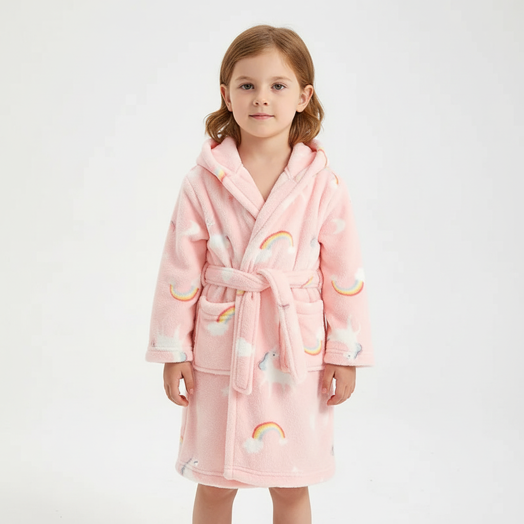 Plüschiger Kindermorgenmantel - CozyWrap