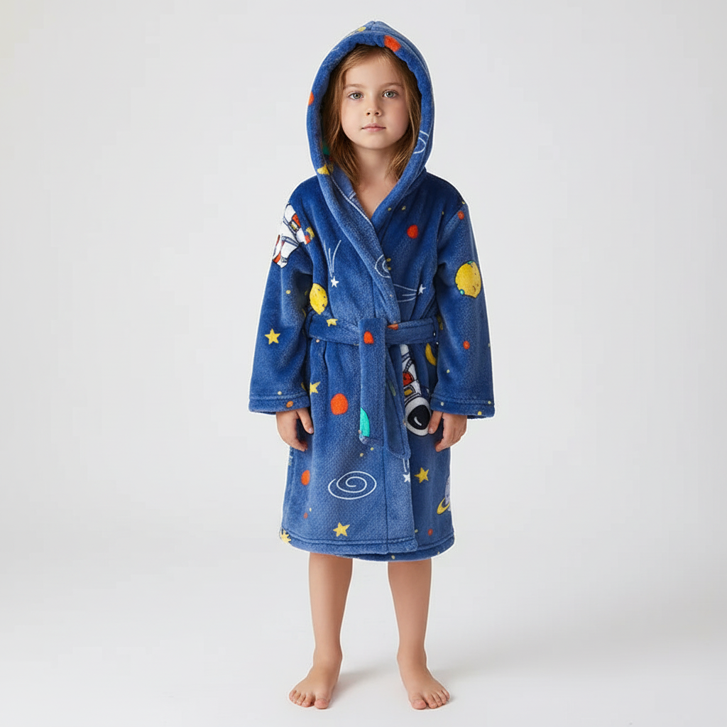 Plüschiger Kindermorgenmantel - CozyWrap