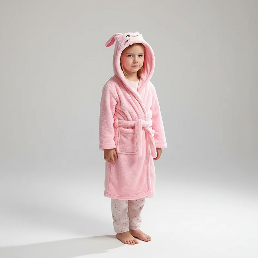 Plüschiger Kindermorgenmantel - CozyWrap