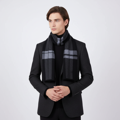 Reine Wolle Flauschiger Herrenschal - WrapNoble