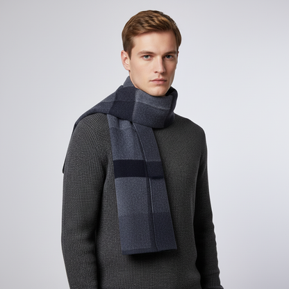 Reine Wolle Flauschiger Herrenschal - WrapNoble