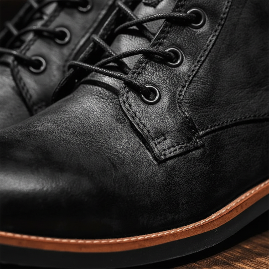 Retro Knöchelhohe Lederstiefel - Timothy