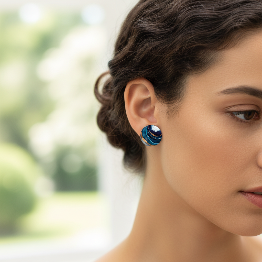 Runde Kristallohrringe - CrystalEar 