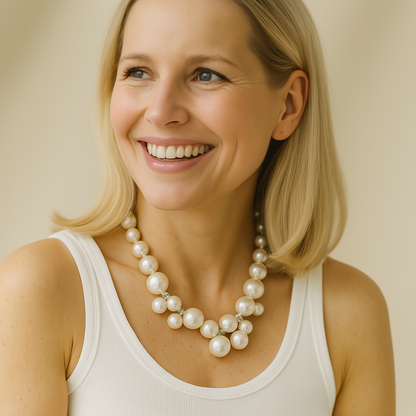 Runde Perlenhalskette - PearlGlow 