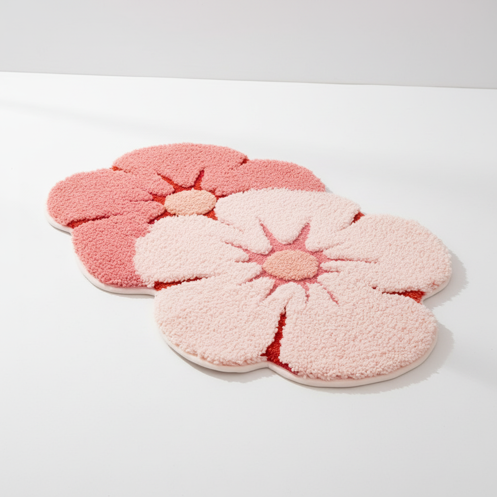Rutschfester Badezimmer Teppich - FloraPlush
