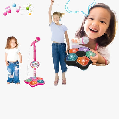 Kinder-Mikrofon mit höhenverstellbarem Ständer – KlangSpaß Bühne