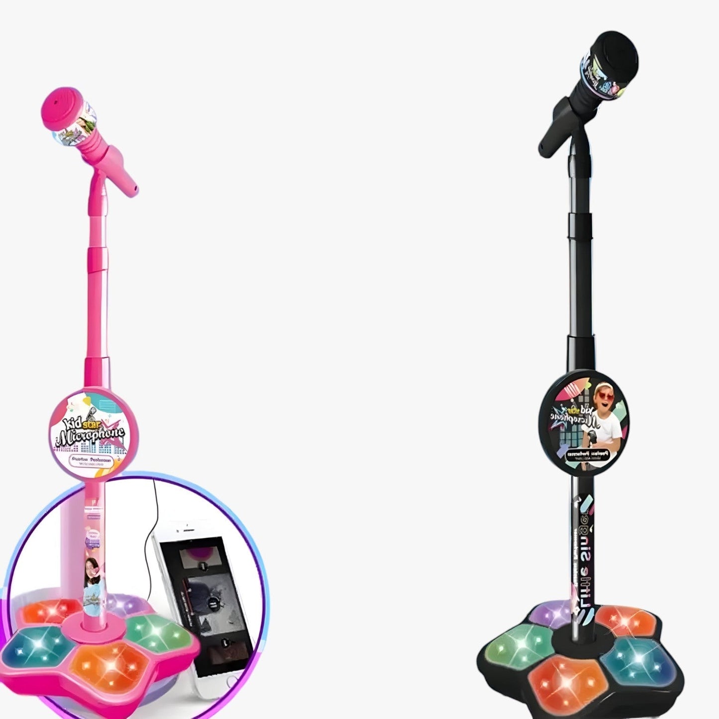 Kinder-Mikrofon mit höhenverstellbarem Ständer – KlangSpaß Bühne